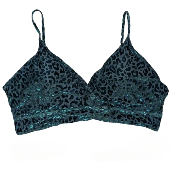 NWOT SHEIN Curve Velvet Green Leopard Print Bikini, Size 2XL - Picture 3 of 9